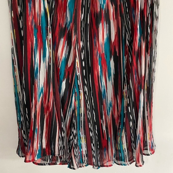 Cj Banks - Stripped Red and Teal Skirt - Picture 2 of 9